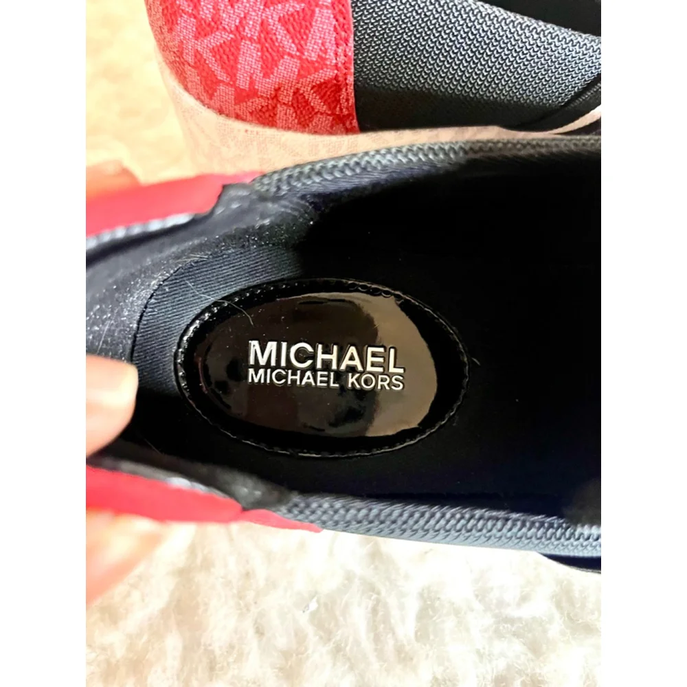 MICHAEL KORS Felix Trainer Logo SNEAKER Women Size 8M - Picture 3 of 8